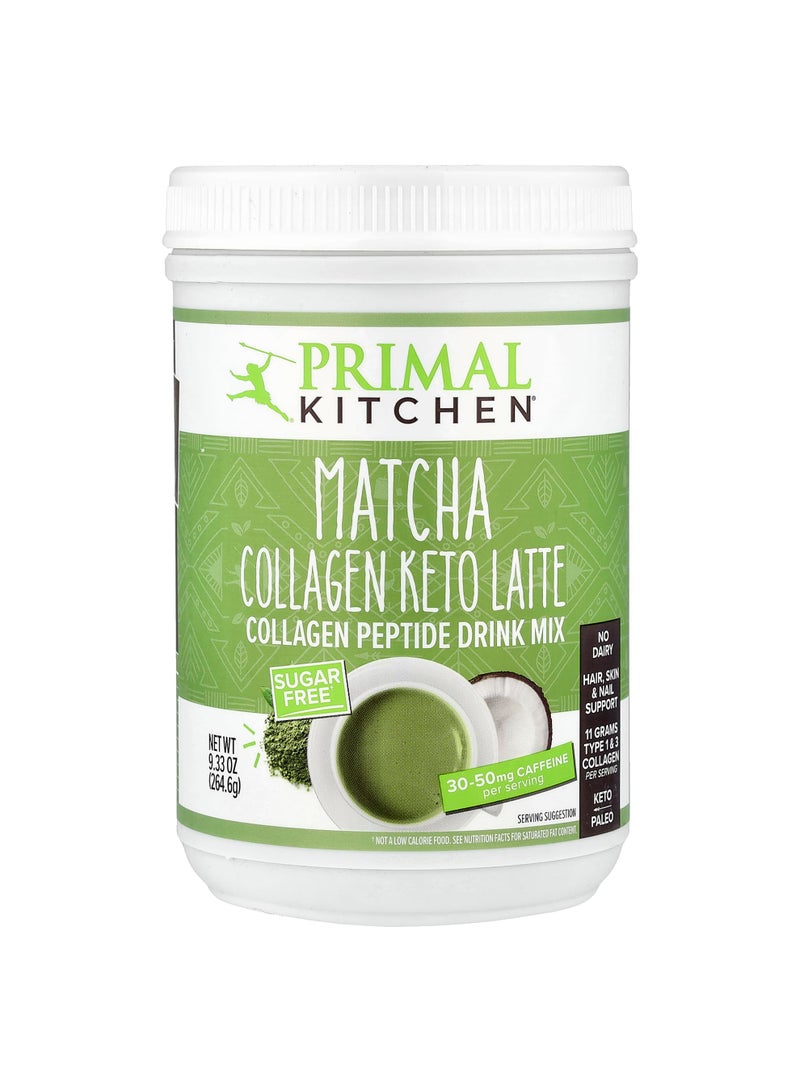 Collagen Keto Latte, Matcha, 9.33 oz (264.6 g)